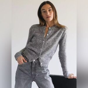 Almina Concept Mohair Gray Cardigan